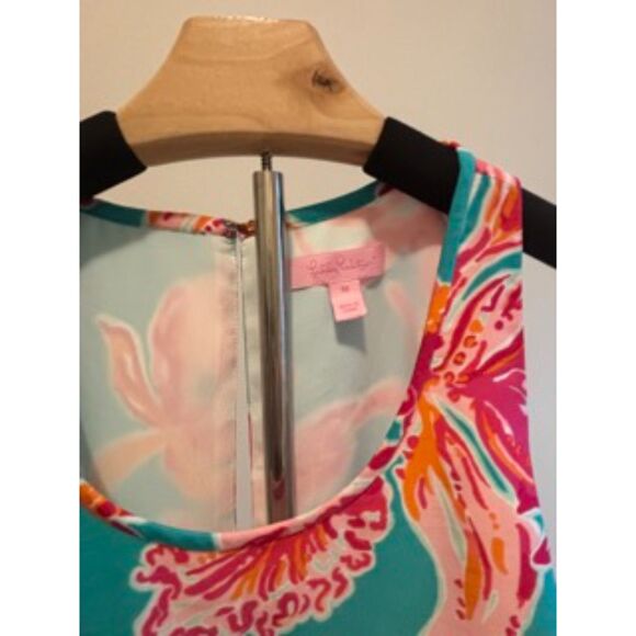 Lilly Pulitzer Ophelia Pima Cotton Jersey Knit Print Sleeveless Swing Dress, M - Picture 3 of 4